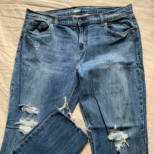 Old Navy - Distressed Boyfriend High Rise Jeans